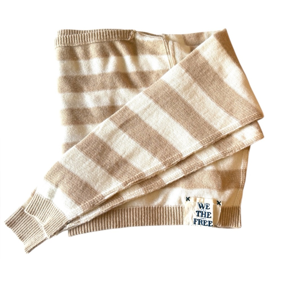 We the Free Free People Knit Sweater Into the Blue Wool Blend Cropped Pullover - Picture 4 of 9